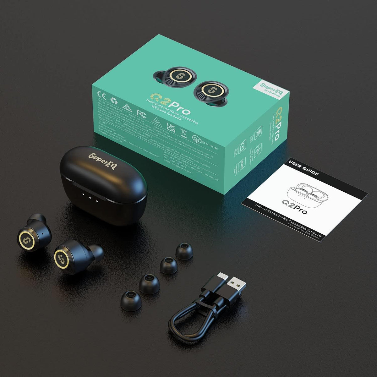Hybrid Active Noise Cancelling Earbuds, Wireless Bluetooth 5.2 Earphones with ANC Transparent Mode, 4 Mics, 30H Play Time, IPX5 Waterproof T6321