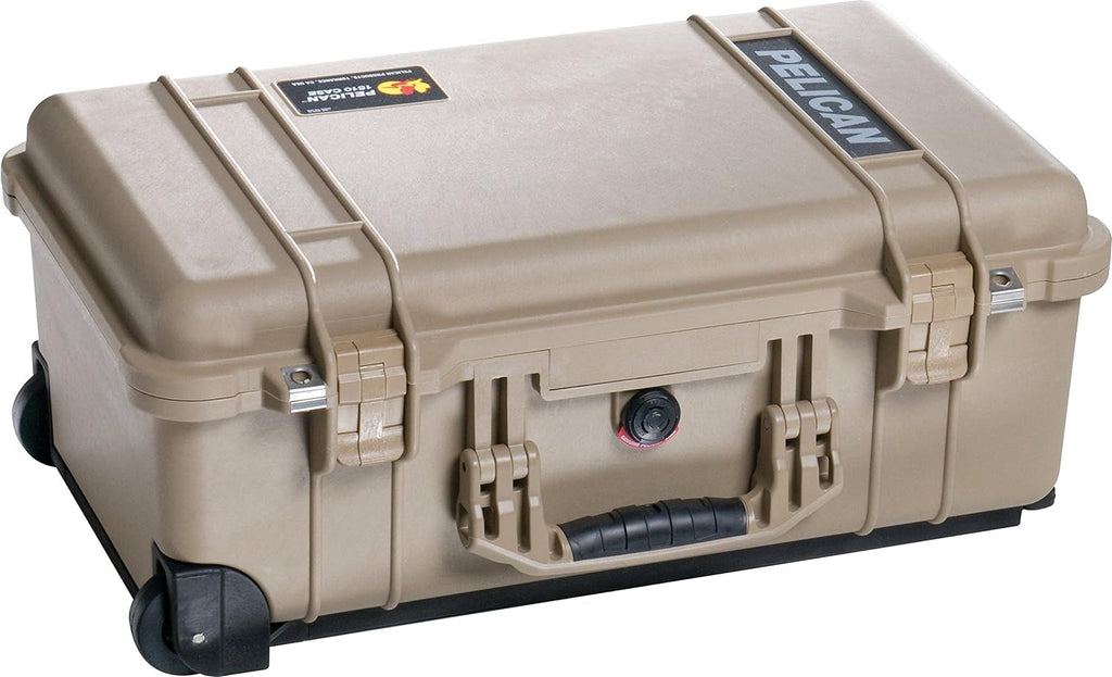 Tan Case with Padded Dividers and Wheels Y5462