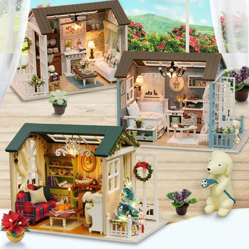 Doll House DIY Miniature Dollhouse Toy Furnitures U883
