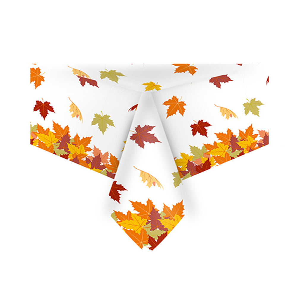 4.5x 9 FT Plastic Fall Leaf Tablecloth W664