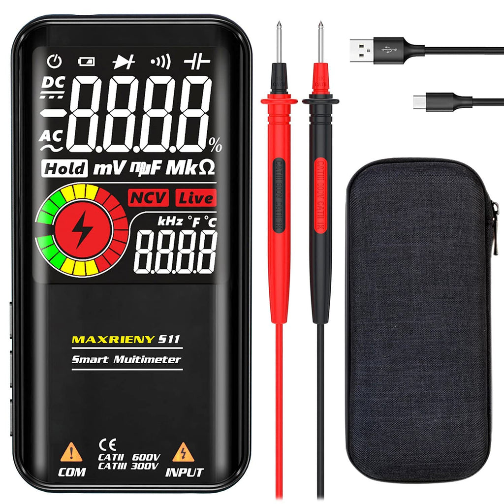 Rechargeable Smart Multimeter with EMF Detector, Pack of 2 W505484
