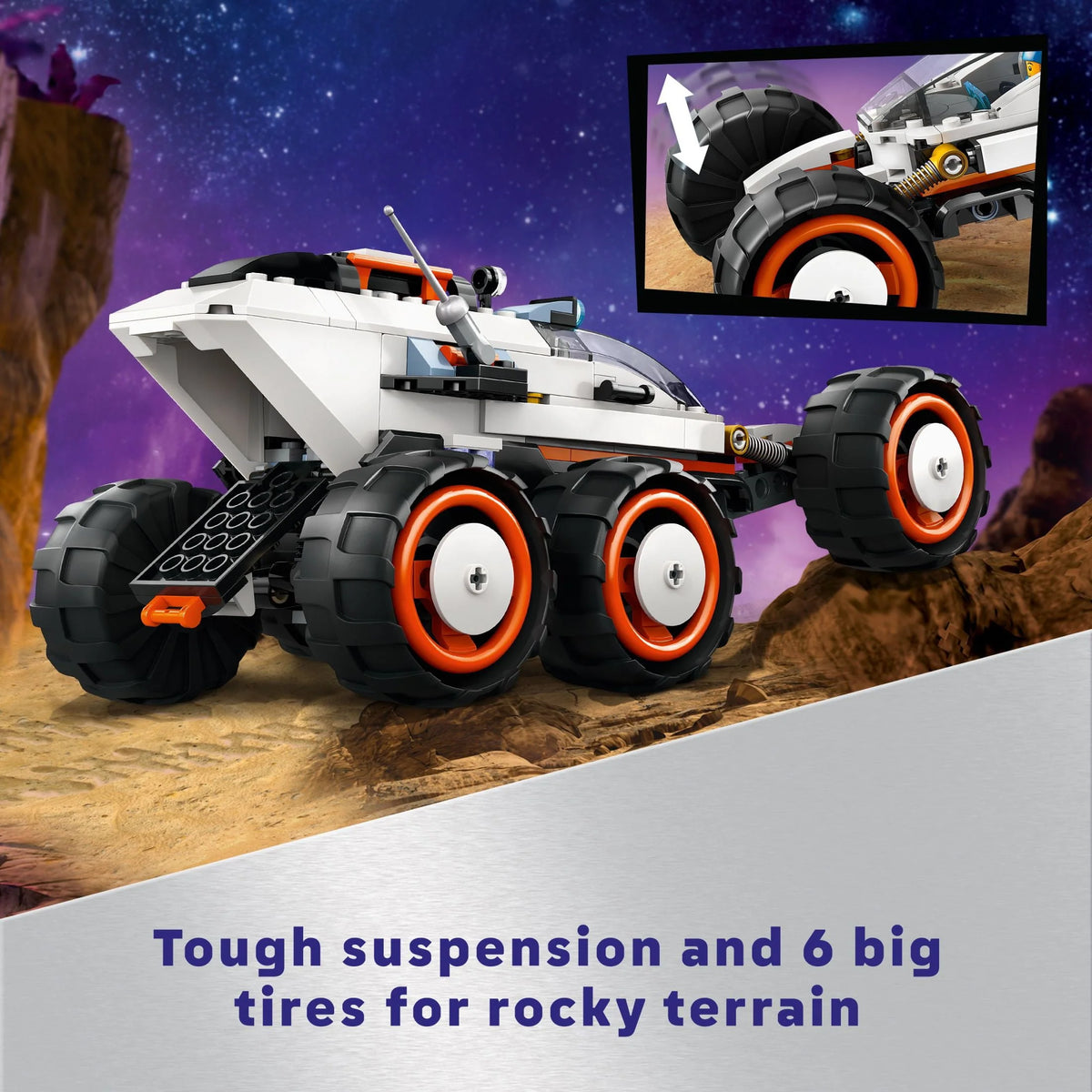 Space Explorer Rover and Alien Life Toy with 2 Minifigures S506