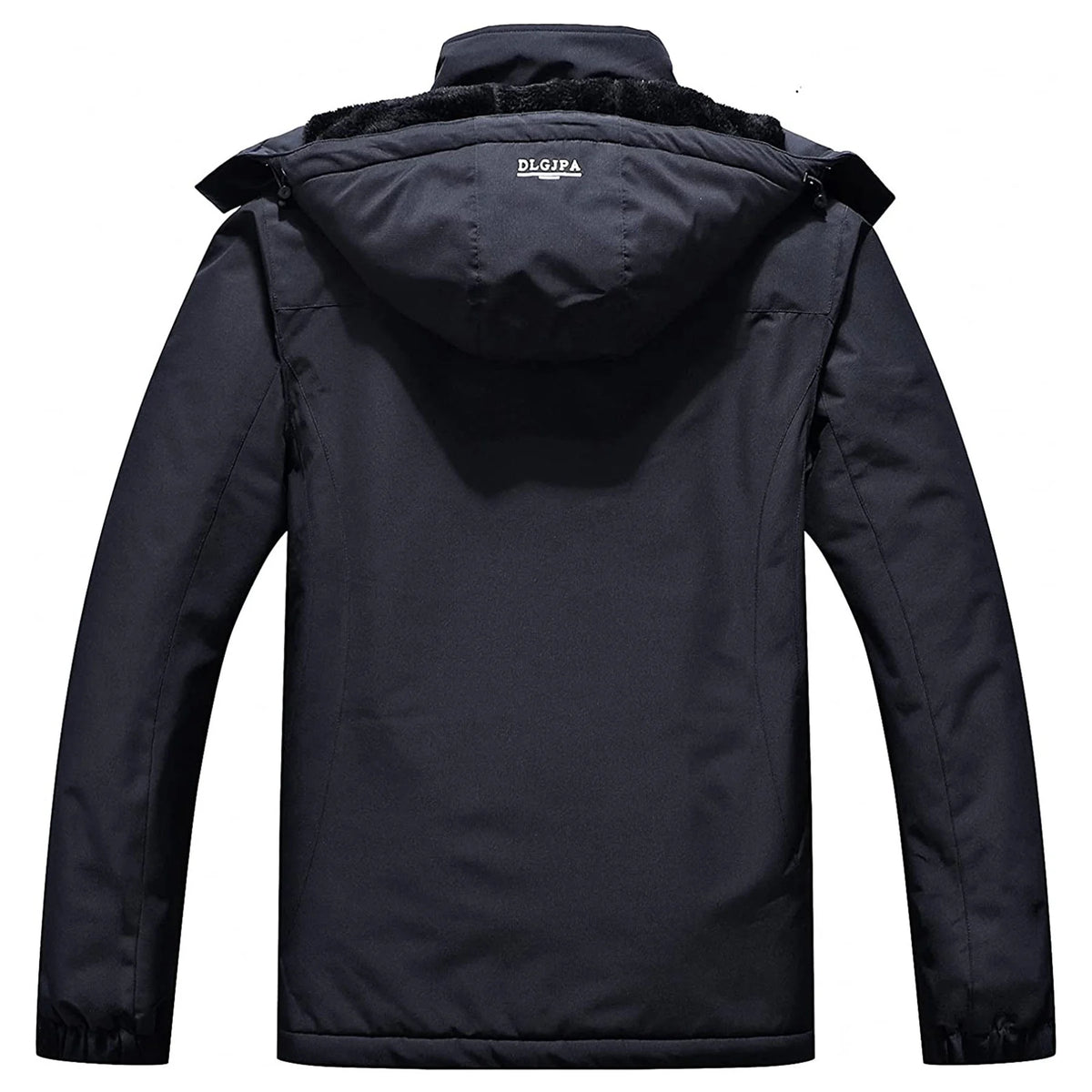 Men's Fleece Lined Winter Jacket Water Repellent Windbreaker Outdoor Warm Snow Coat with Detachable Hood L7776