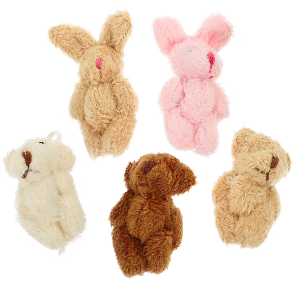 5pcs Miniature Plush Doll Figurines R87919