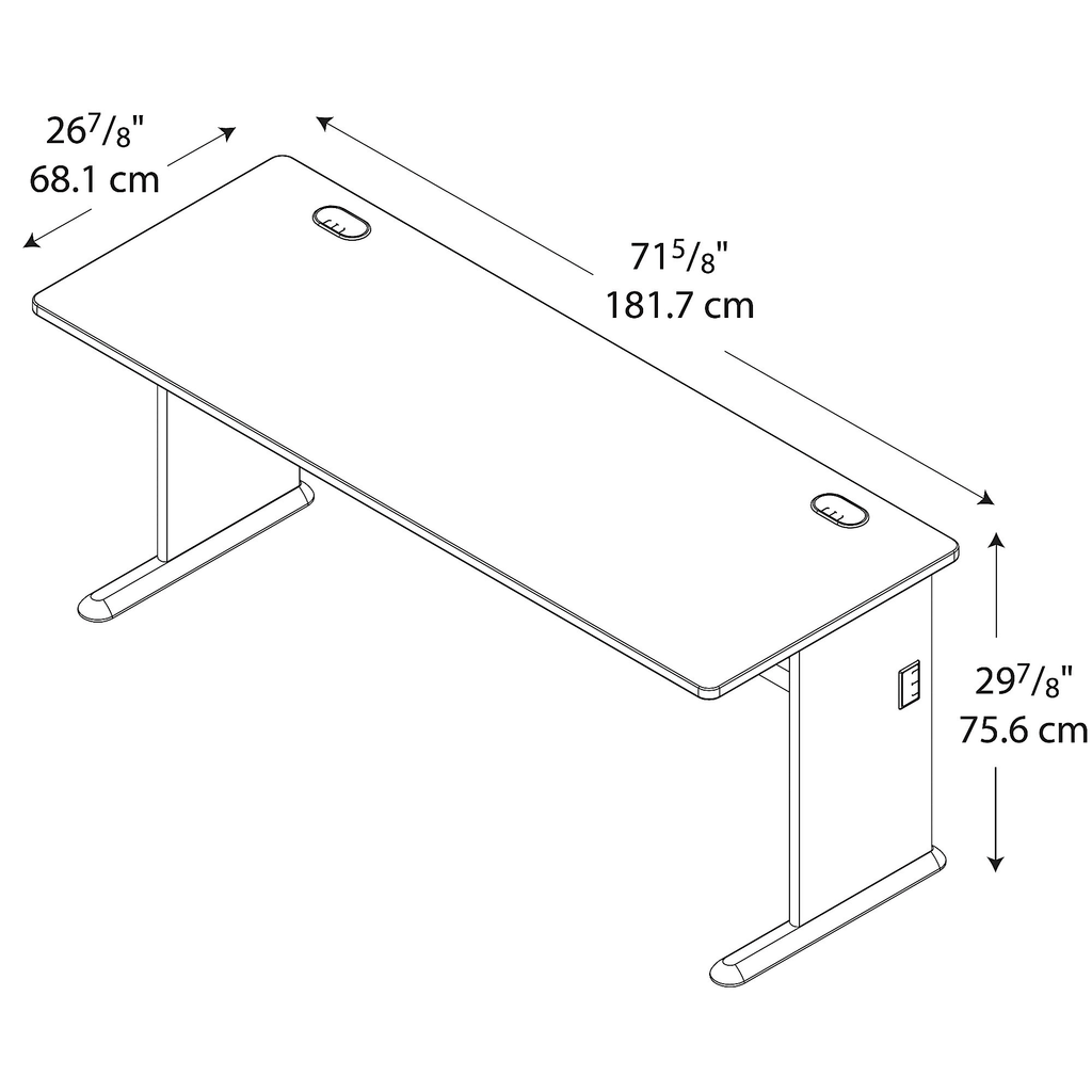 Slate 72 inch Desk P3948