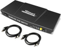 2 Port HDMI KVM Switch 2x1 USB 2.0 4K@60Hz with 2 Pcs 5ft KVM Cables Black T20539