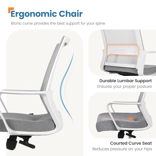 Black Mesh Office Desk Chair with Wheels X3752
