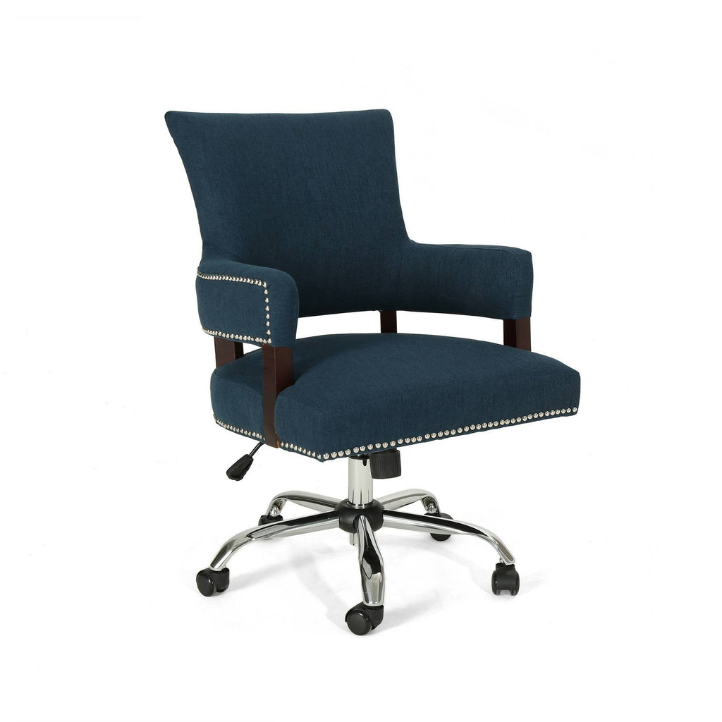 Navy Blue and Chrome Home Office Chair M9962
