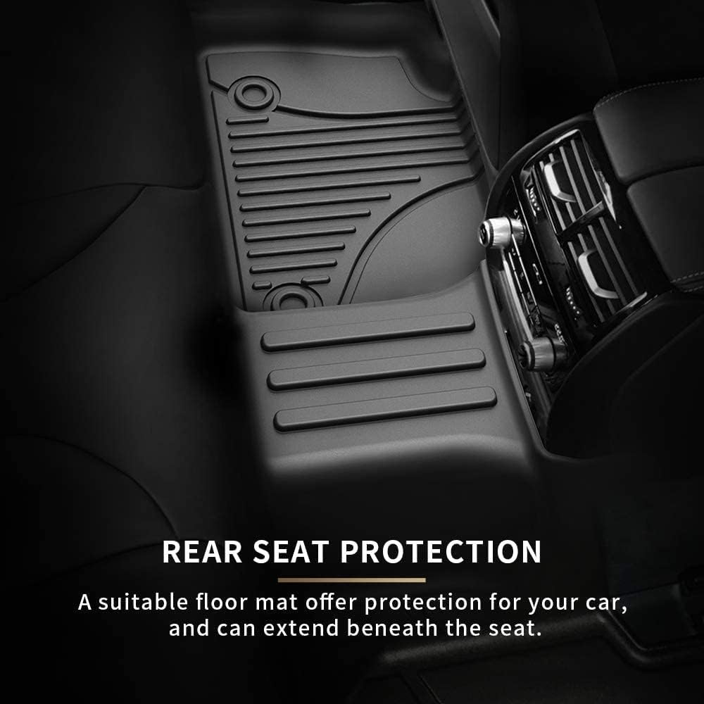 Black TPE All Weather Car Floor Mats Full Set L597