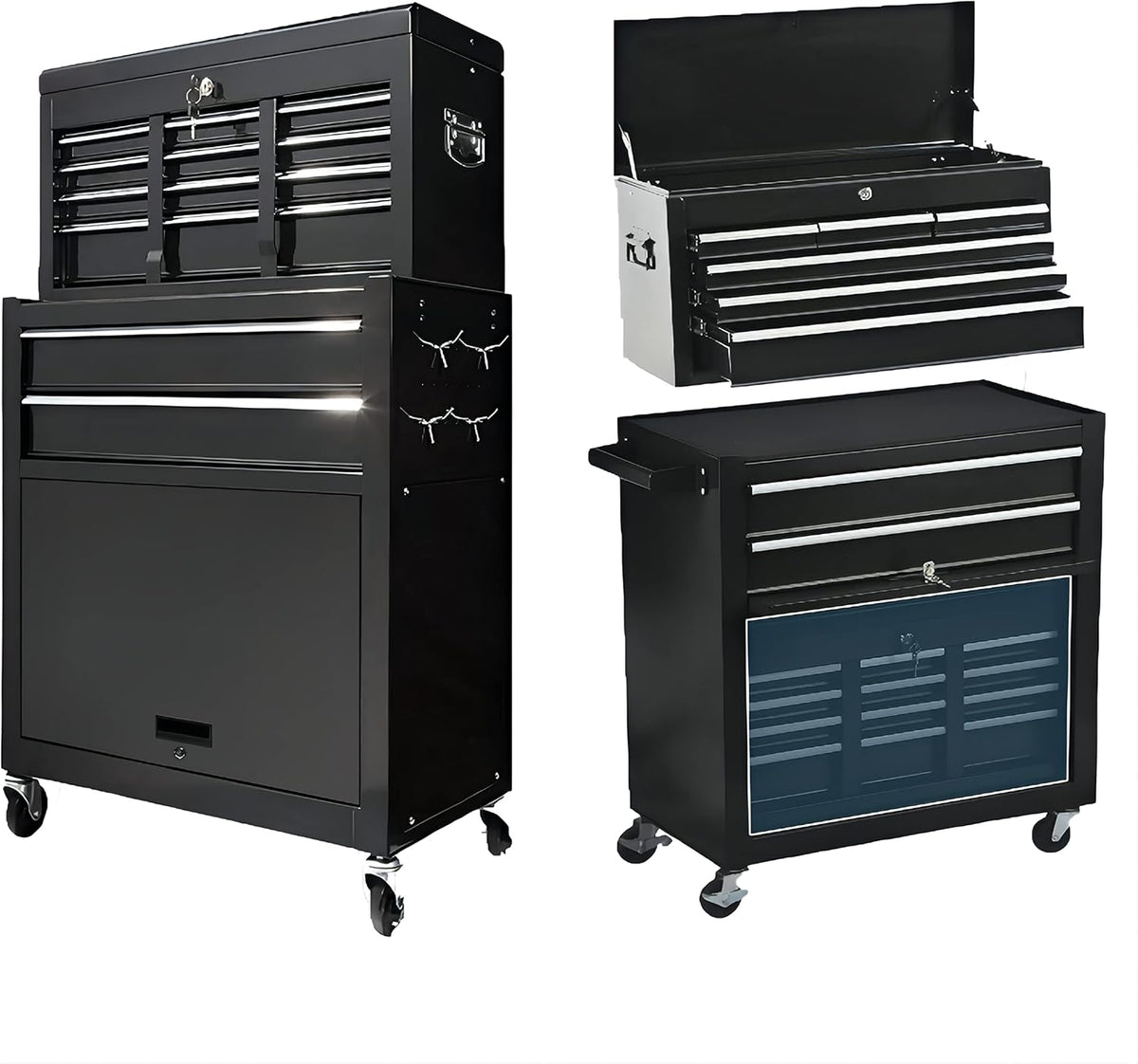 8-Drawer Blue Rolling Tool Chest with Lock U317249