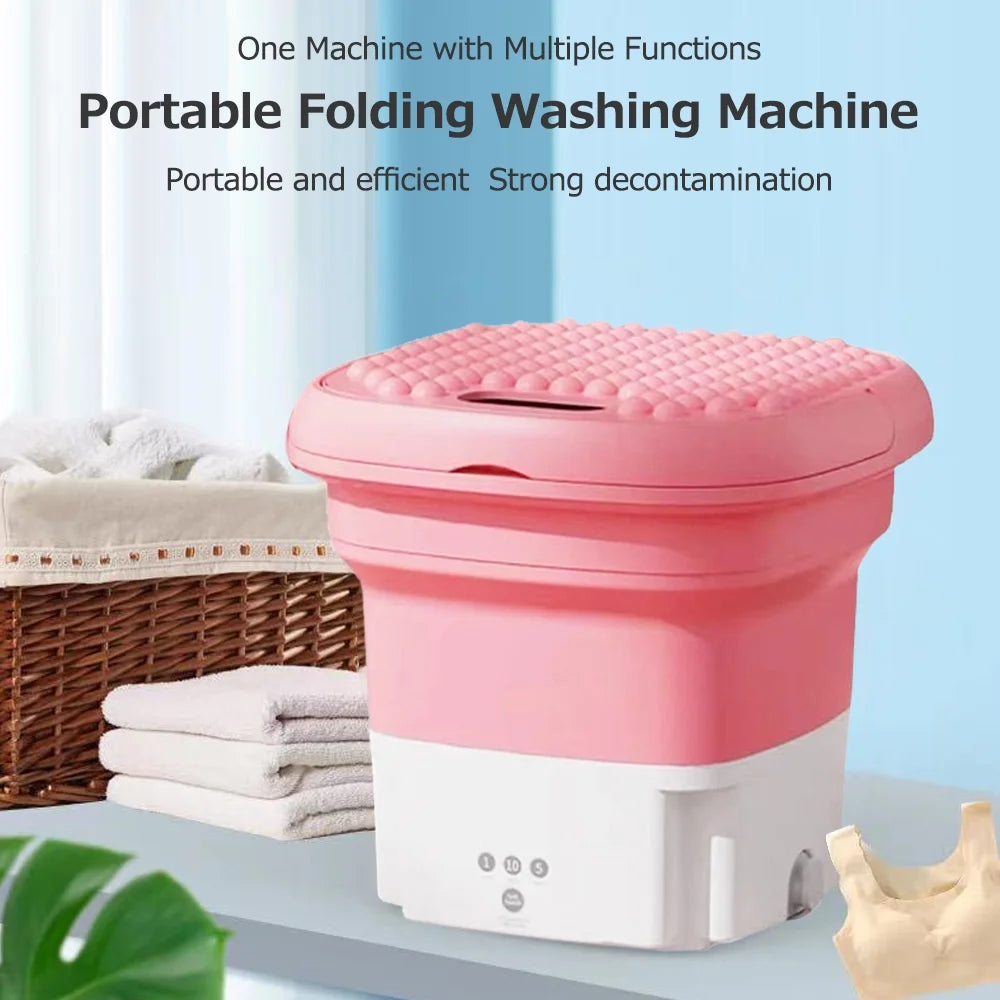 Folding Portable Pulsator Washing Machine with Drain Hole A357