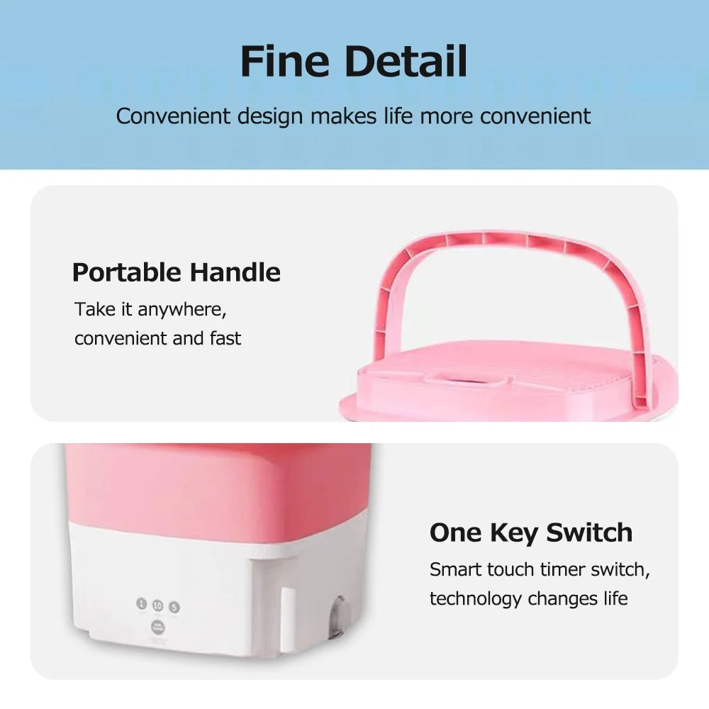 Folding Portable Pulsator Washing Machine with Drain Hole A357