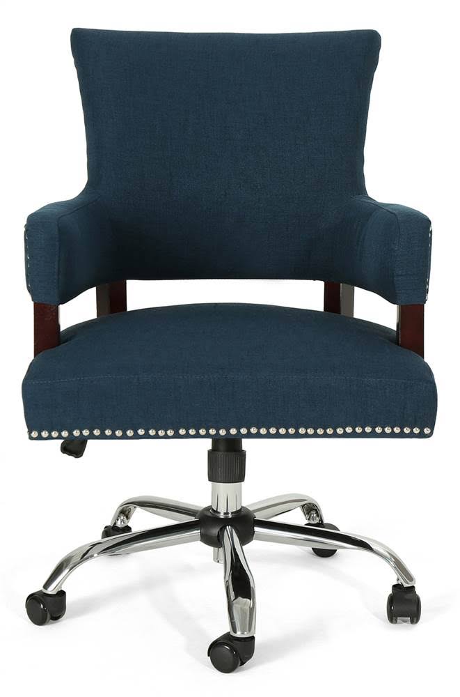 Navy Blue and Chrome Home Office Chair M9962