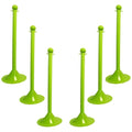 Safety Green Crowd Control Stanchion, 6pk Q8071
