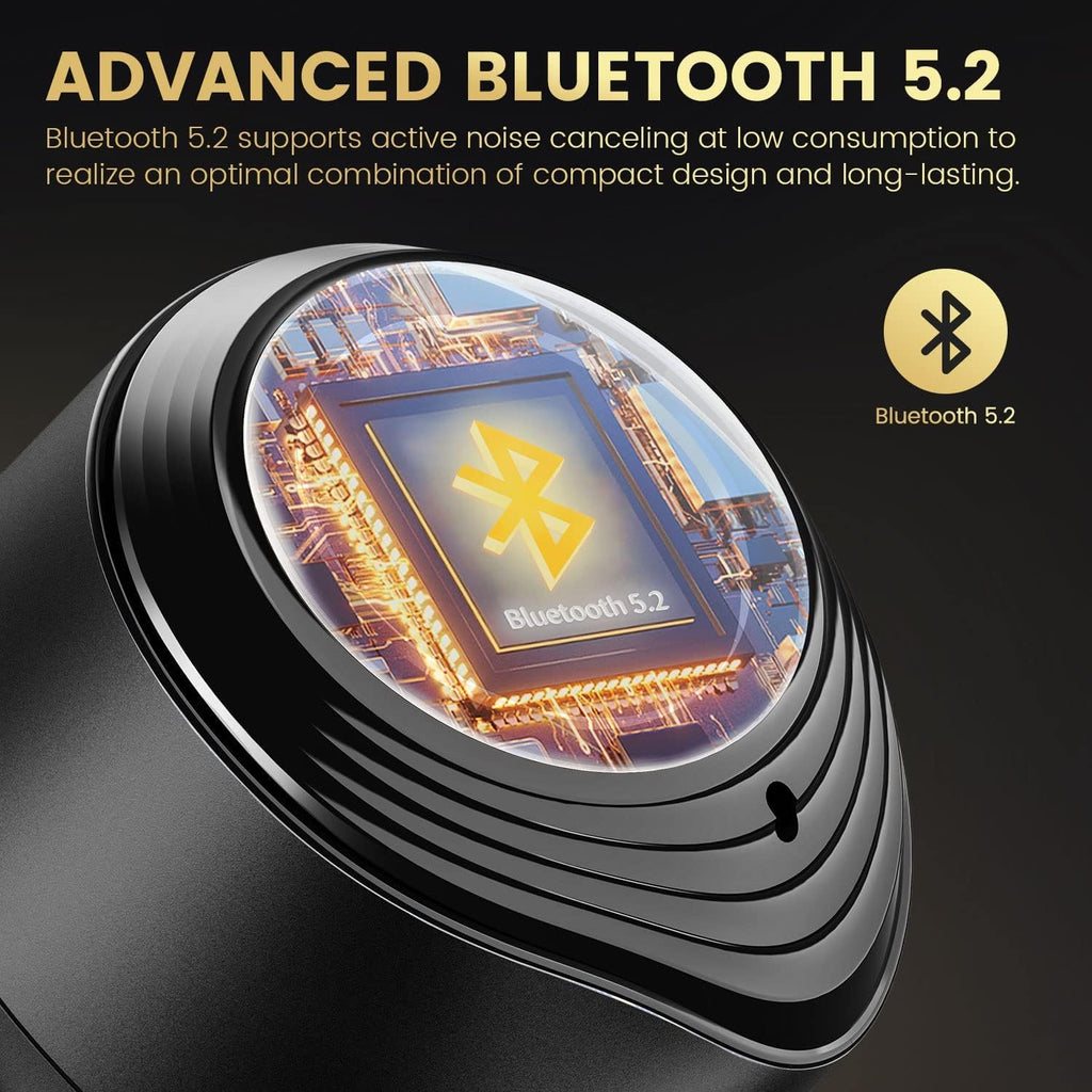 Hybrid Active Noise Cancelling Earbuds, Wireless Bluetooth 5.2 Earphones with ANC Transparent Mode, 4 Mics, 30H Play Time, IPX5 Waterproof T6321