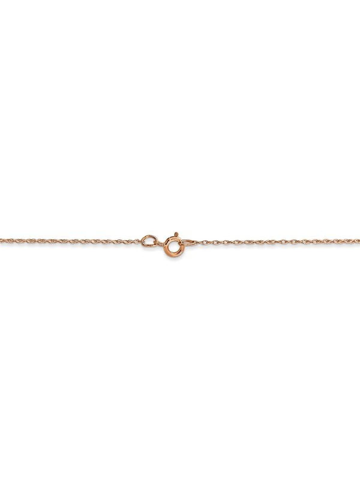 14k Rose Gold Thin Cable Rope Chain - 20 Inch N5378