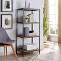 4 Tier Rustic Industrial Bookshelf X9816