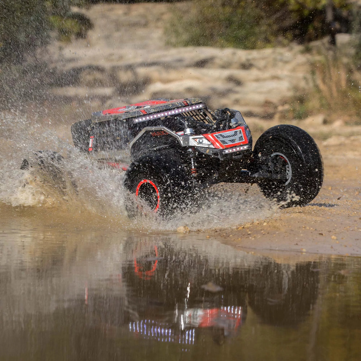 Gray 4 Wheel Drive Brushless Rock Racer RC Truck L12165