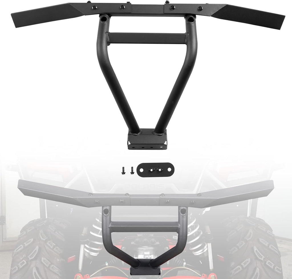 Black Heavy Duty Steel Front Bumper for Polaris Sportsman XP 1000 850 S L470