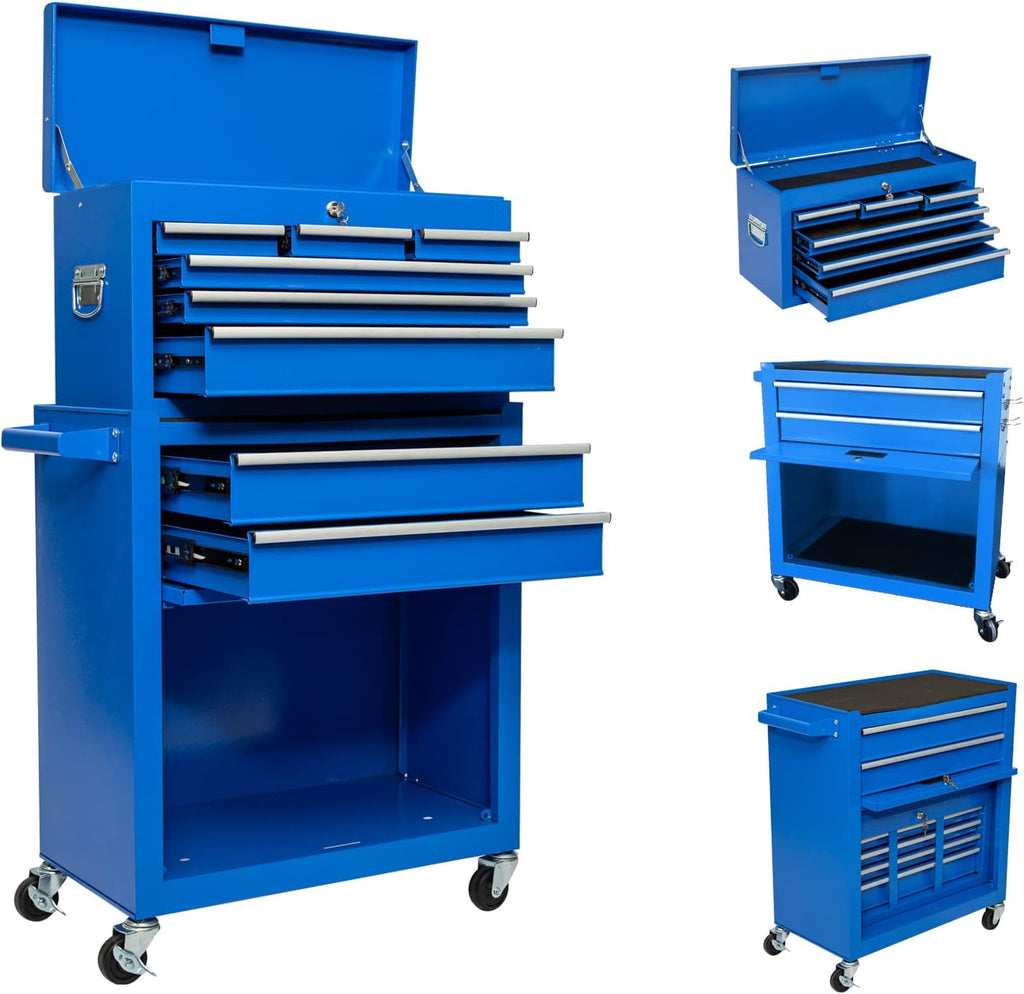 8 Drawer Rolling Tool Chest with 4 Wheels U626
