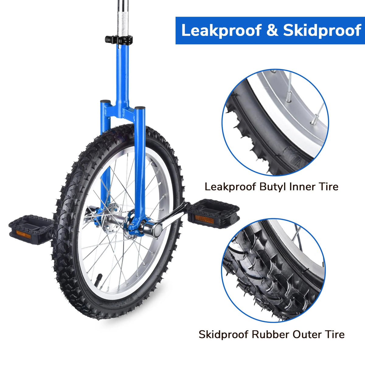 16 In Wheel Outdoor Unicycle Adjustable Seat W390909