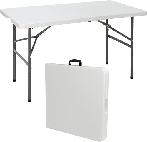4ft White Plastic Folding Table J56351