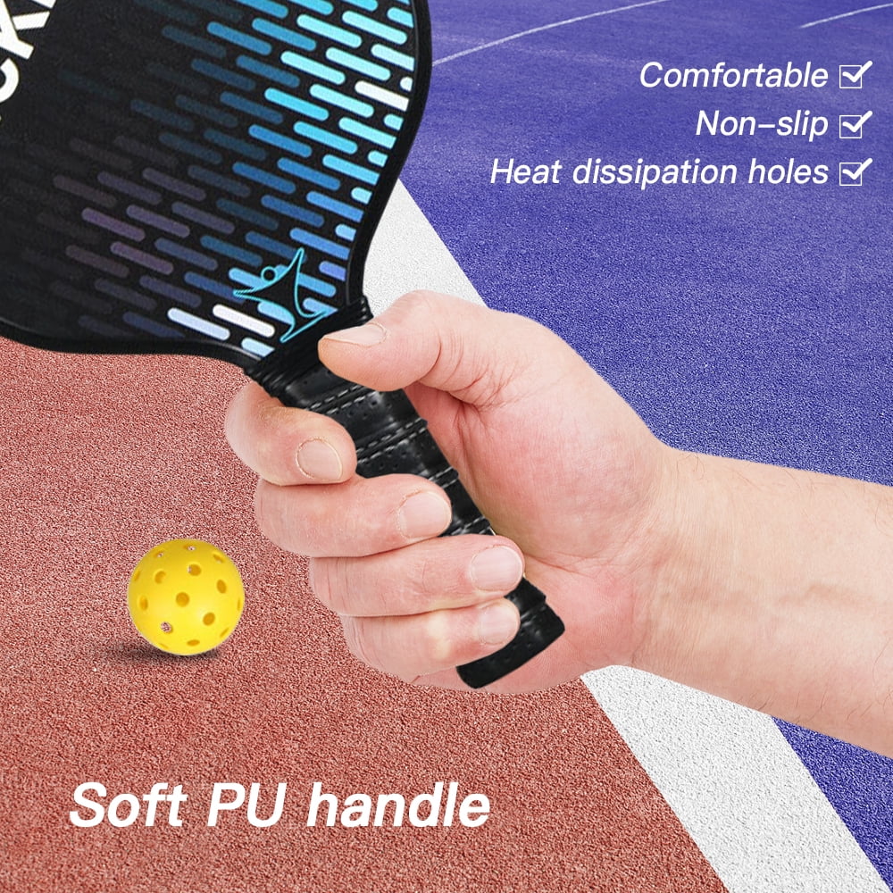 Carbon Fiber Pickleball Paddle and Ball Set A68657