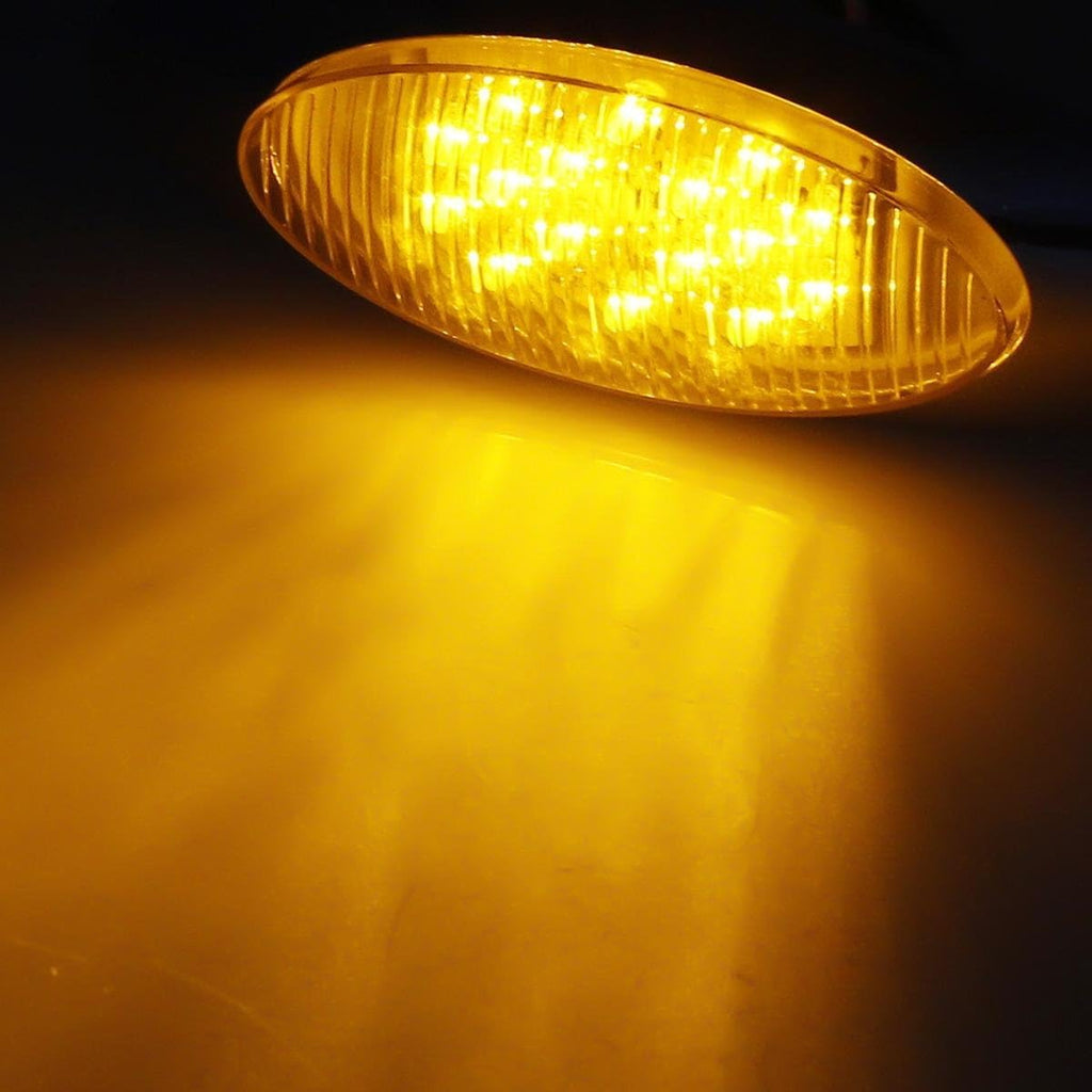 10Pcs 6-1/2inch Amber Clearance Marker Light with Bullet Terminal M9893