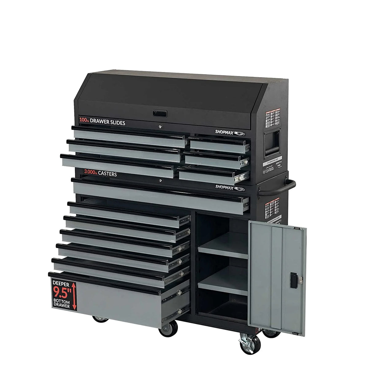 13-Drawer + 1 Door Tool Chest and Rolling Cabinet Combo C848