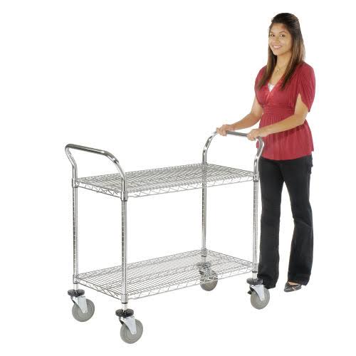 2 Shelf Chrome Utility Cart R919