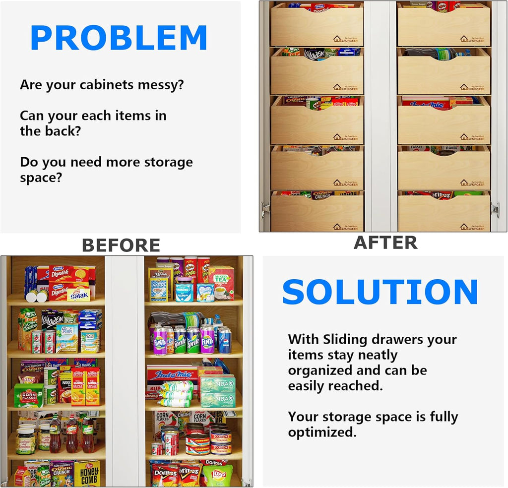 Pull Out Cabinet Organizer (32''W x 21''D) K532
