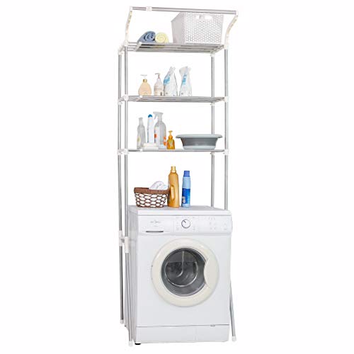 3-Tier Laundry Room Shelf with Clothes Hanging Rod W965
