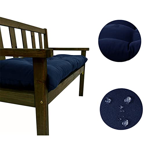 Waterproof Bench Cushion with Ties (47.2*19.7inch, burgundy) I723