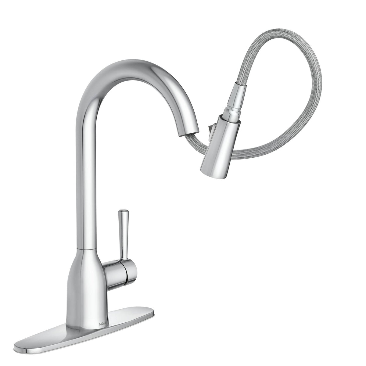 Adler Pull Down Single Handle Kitchen Faucet with Power Clean Finish: Spot Resist Stainless J945576