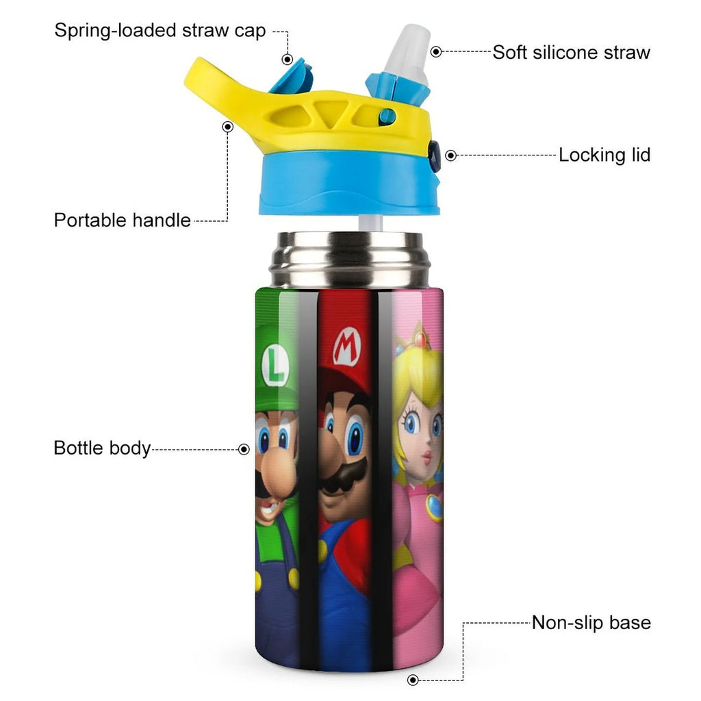 Insulated Stainless Steel Water Bottle With Straw P5229
