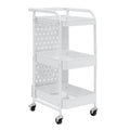 White 3-Tier Metal Utility Cart T63844