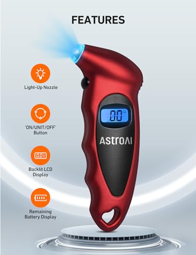 Tire Pressure Gauge Digital 0-150PSI with Backlight LCD V17688
