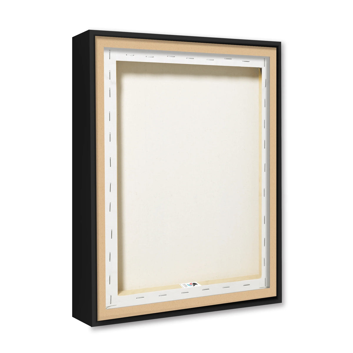 Jet Black Floating Framed Canvas Print Wall Art K2929