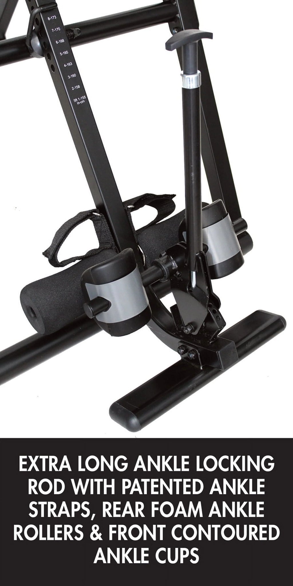 Black 300lb Weight Capacity Heat and Vibration Massage Inversion Table F254695