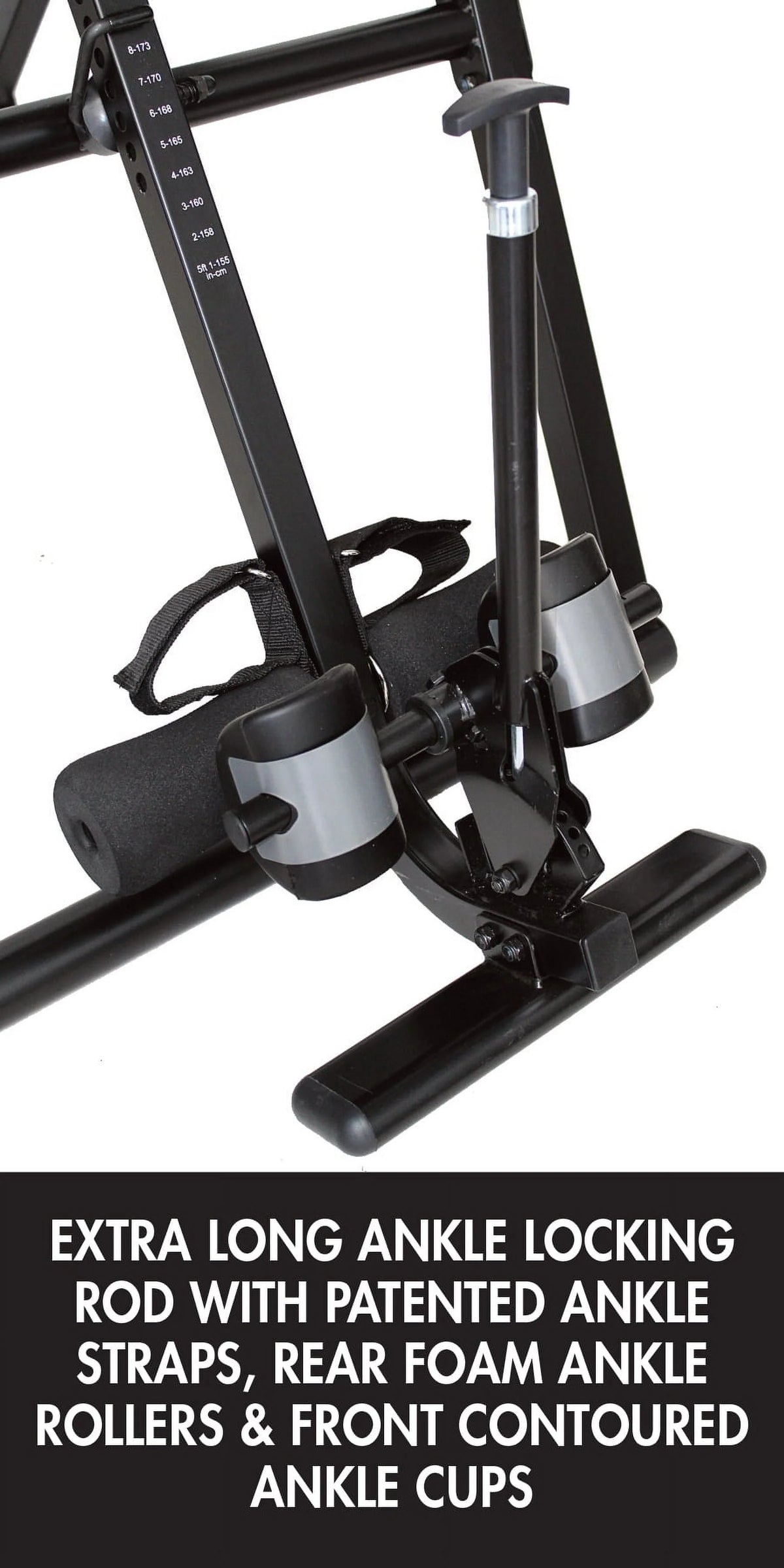 Black 300lb Weight Capacity Heat and Vibration Massage Inversion Table F254695