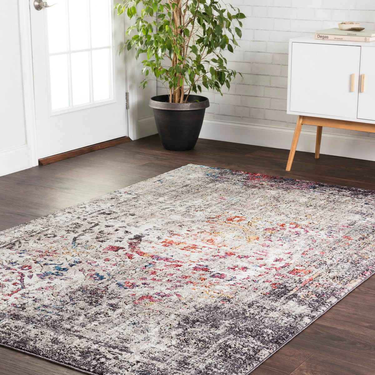 Granite Multi Medallion Abstract Area Rug 4 x 6 J617