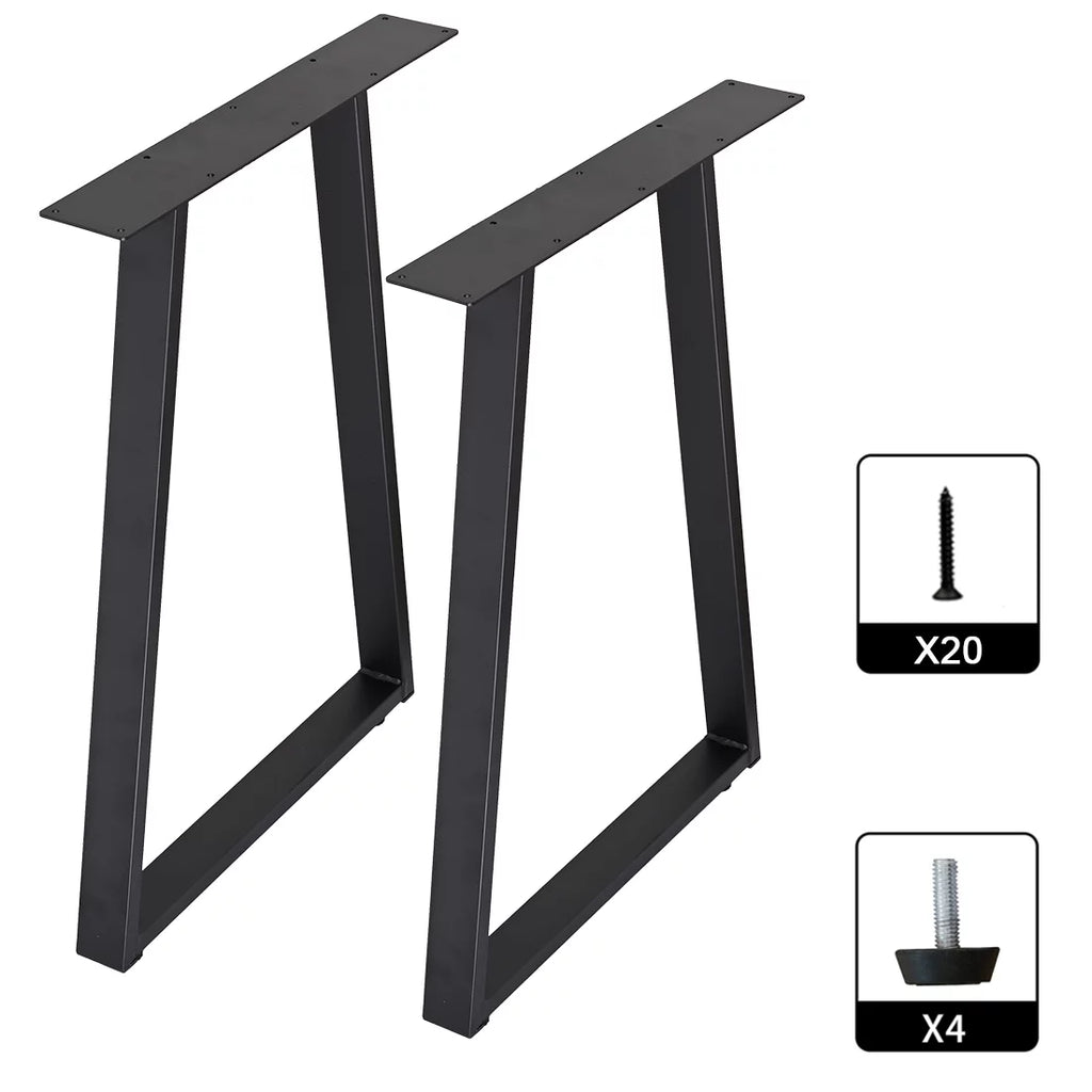 Metal Table Legs 28" Trapezoid Heavy Duty Set of 2 O119