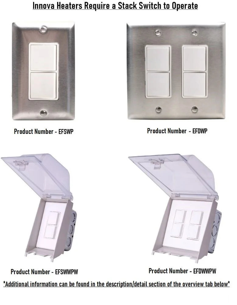 4000 Watt Electric Infrared Dual Element Wall Mount Heater O53666