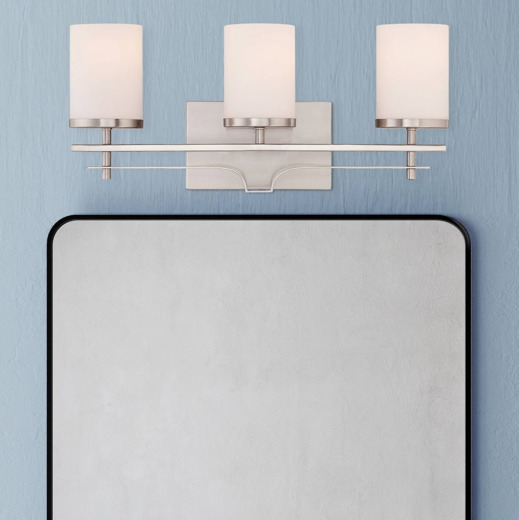 3 Light Bath Bar in Satin Nickel R35561