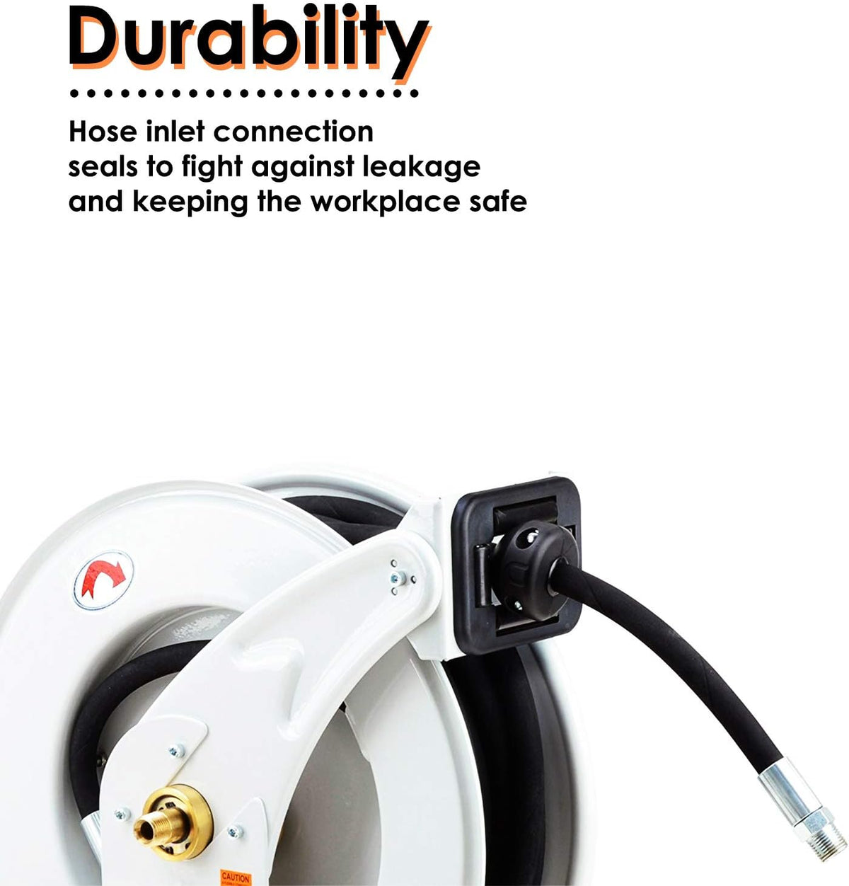 Retractable 1/2" x 50' Industrial Steel Hose Reel H66832