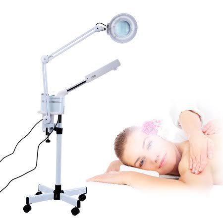 Ozone Facial Steamer with 5X Magnifying Lamp Floor Stand F7051