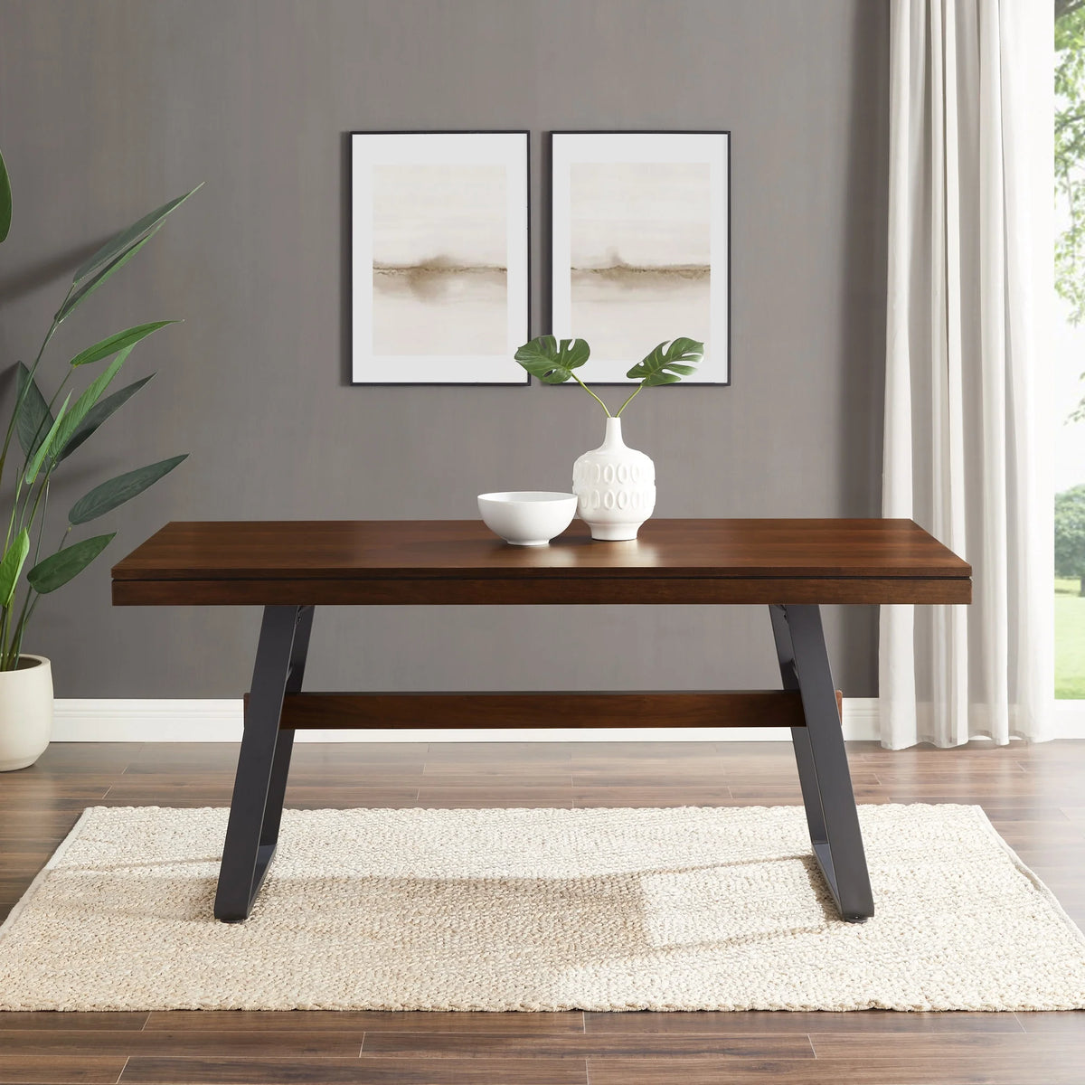 Modern 69” Industrial Dining Table K66579