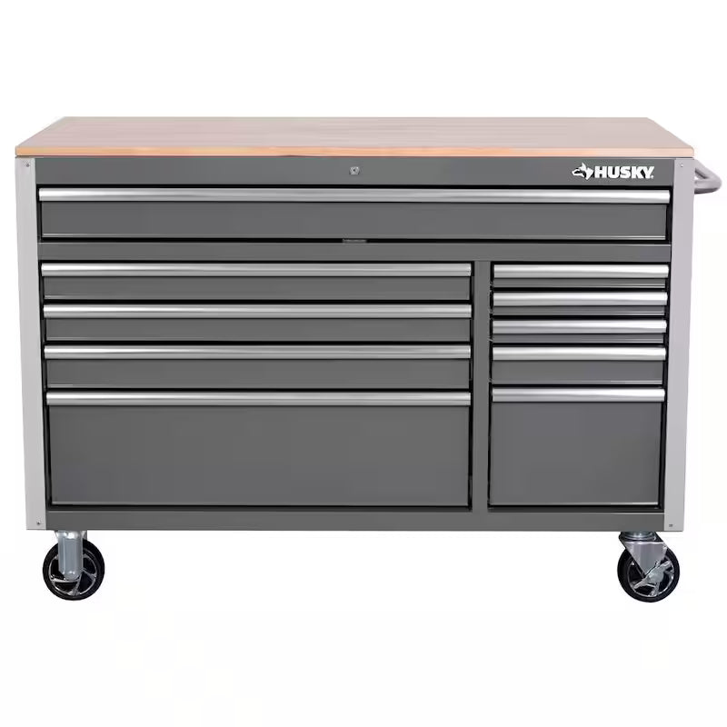 52 in. Gloss Gray Mobile Workbench Tool Chest V9606