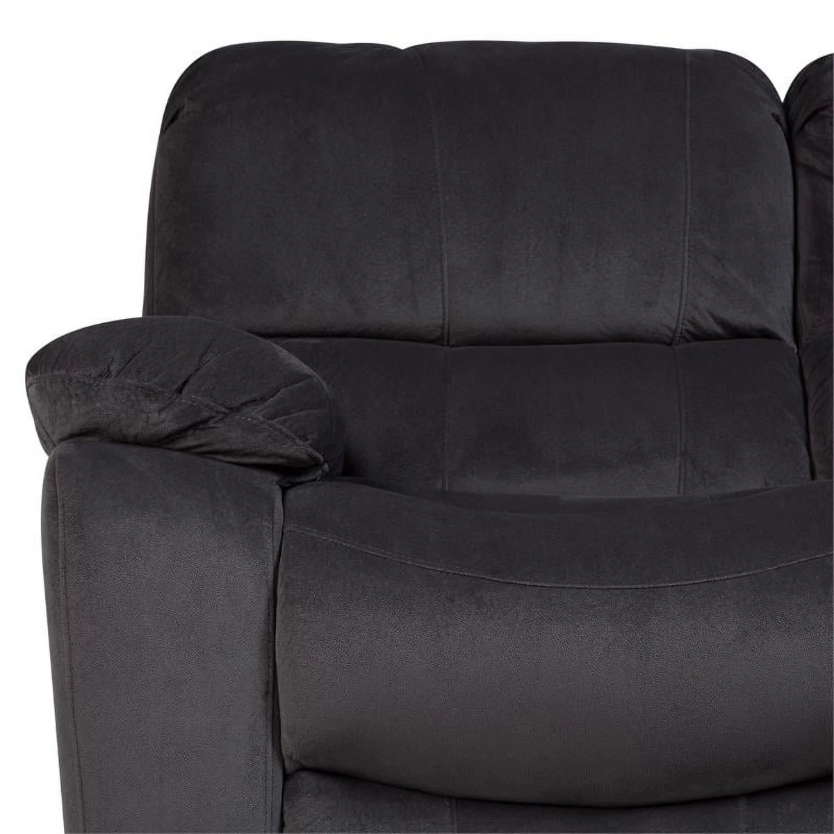 Steel Gray Plush Reclining Sofa P373860