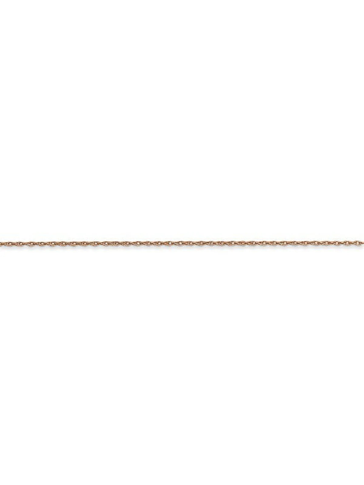 14k Rose Gold Thin Cable Rope Chain - 20 Inch N5378
